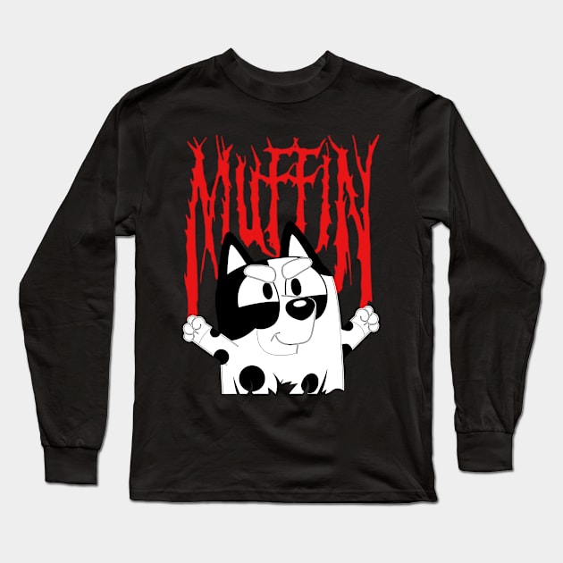 Muffin Bluey Metal Long Sleeve T-Shirt by Rainbowmart